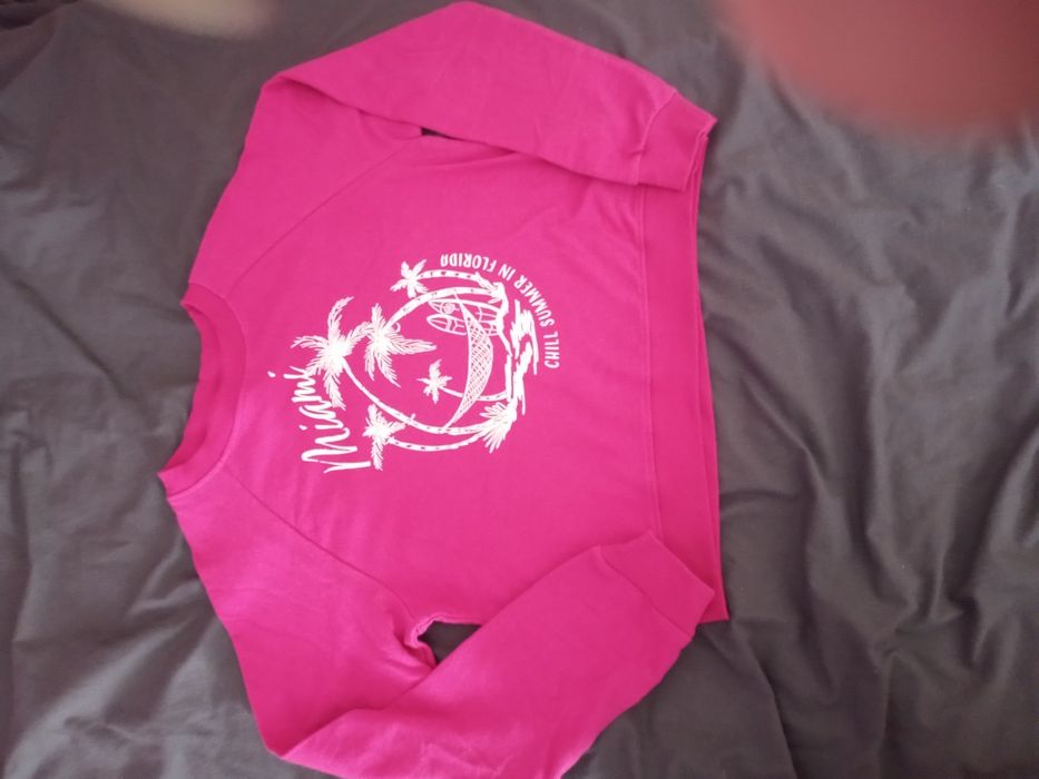 Bluza krótka różowa