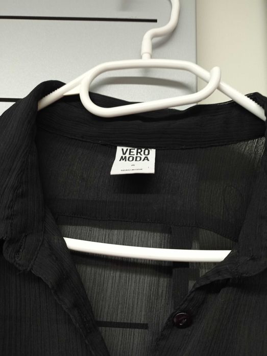 czarna koszula przeźroczysta