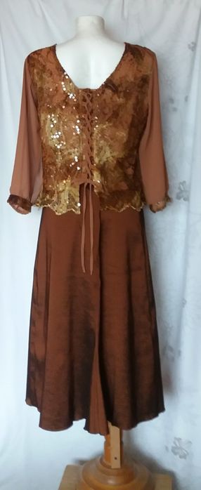 Maria Magdalena - dwuczęściowa sukienka na wesele kolory jesieni - 44