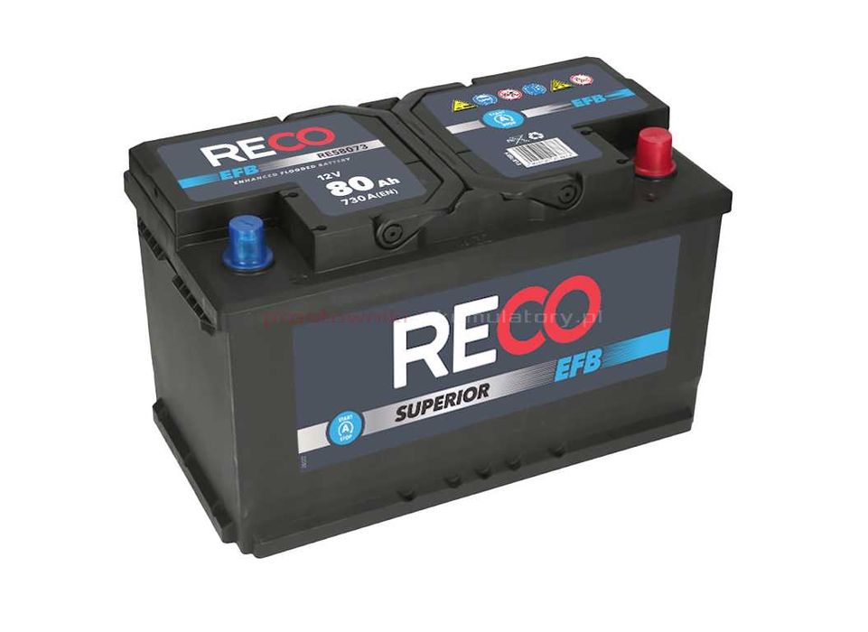 Akumulator RECO EFB 80Ah 730A ul. Łokietka 2G/1