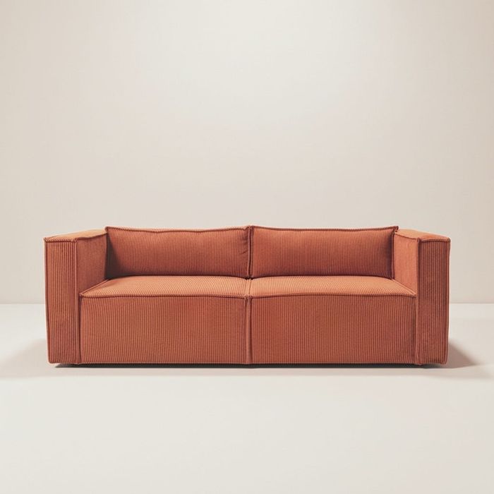 Nowoczesna sofa sztruksowa do salonu 3-osobowa designerska