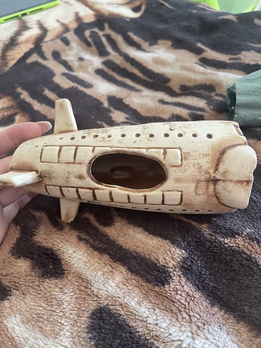 Домик термометр для рыбок аквариума б/у