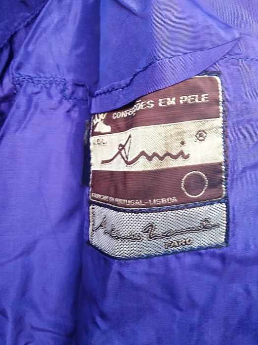 Casaco curto, blazer, vintage em couro genuíno