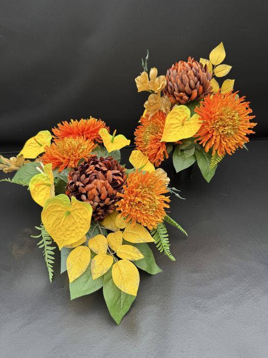 Komplet nagrobny z chryzantema i anturium