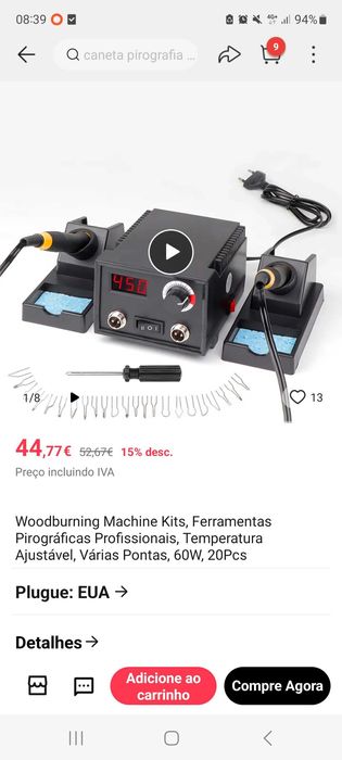 Máquina de pirografia NOVA