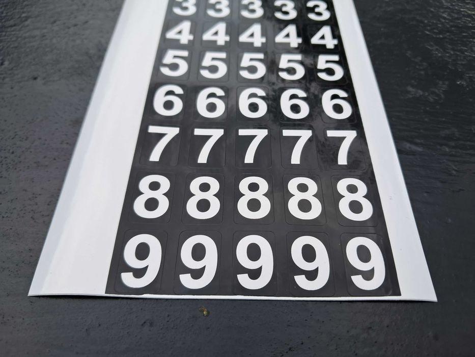 Наклейки на авто стікери самоклеючі водостійкі наклейки цифри наліпка