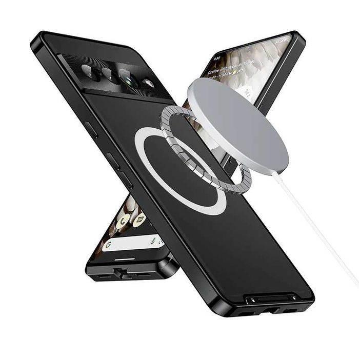 Etui Pixel 7 Galacase - metalowe ze szkłem, wspiera MAGSAFE