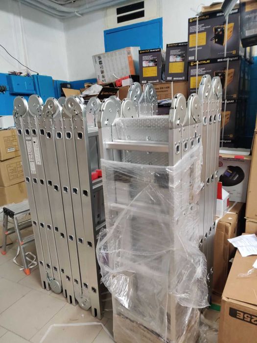 Драбина лестница трансформер + платформа 4x3 4x4 4x5 алюмінієва