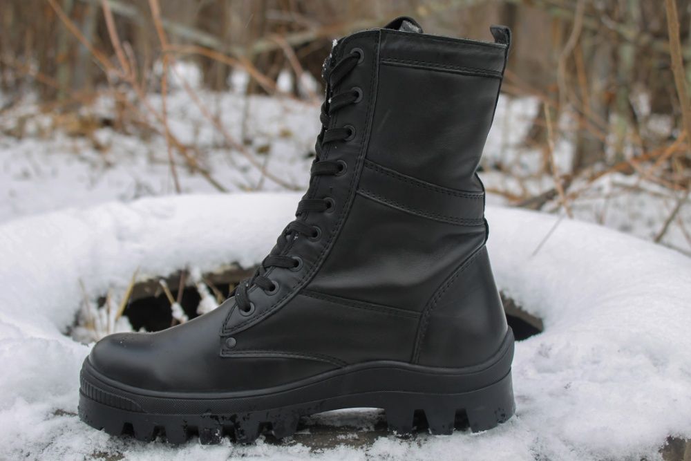 Ботинки, берцы зимние из натуральной кожи и шерсти (B1) (40-46р.)