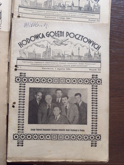 miesięcznik Hodowca Gołębi Pocztowych 1949r.