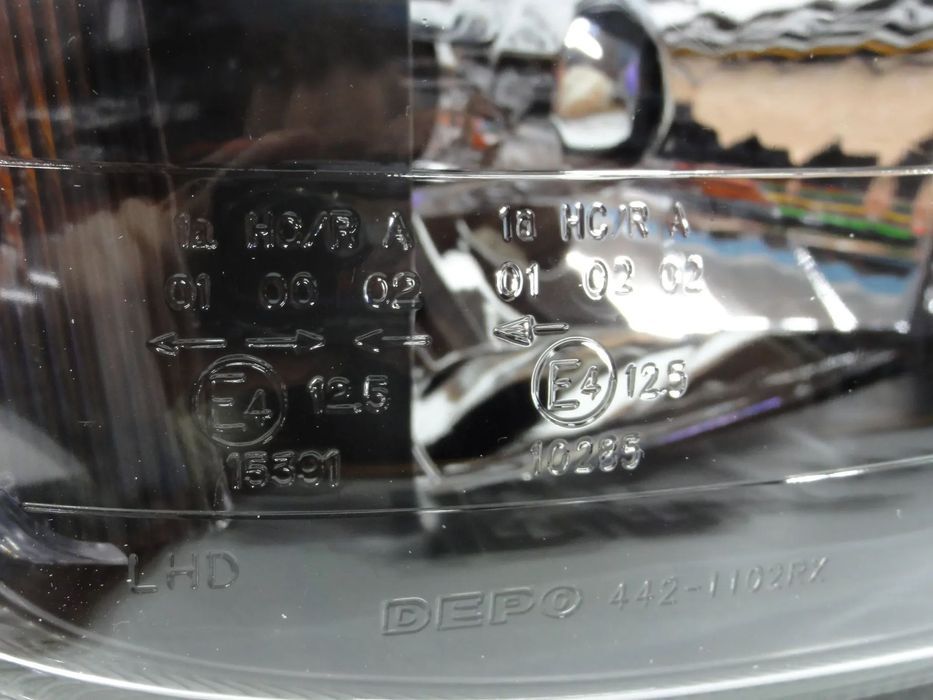 Faróis frontais com luz branca 5000k Opel corsa B Fundo Preto regulação elétrica