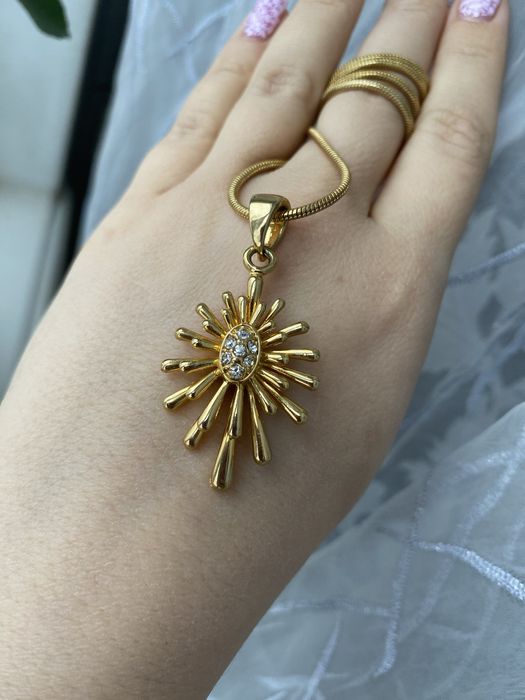 Набір прикрас, набір біжутерії, сережки та підвіска, медичний сплав