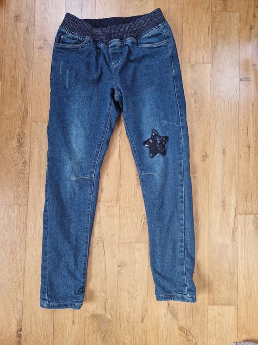 Cool Club Jeansy Ocieplane spodnie 146
