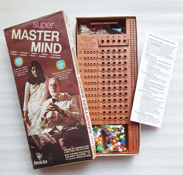 Antigo Jogo ~ "SUPER MASTER MIND" ~ Invicta 1972 ~ Completo ~ RARO