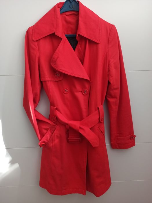 Płaszczyk z paskiem dwurzędowy NewLook rozm. S