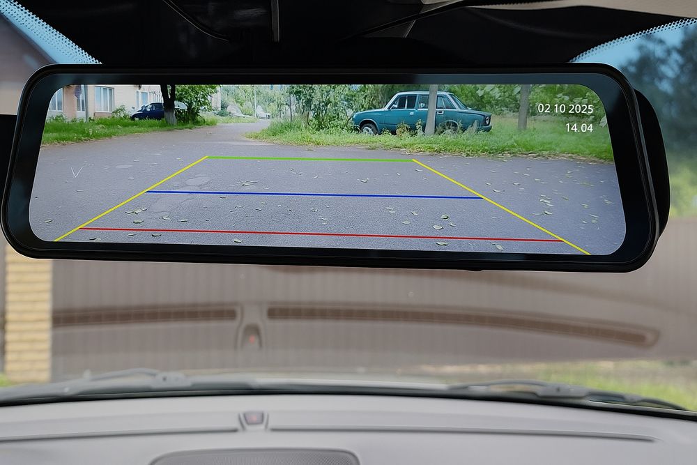 Зеркало видеорегистратор 10" 2 камеры Super Full HD Безопасность 24×7!