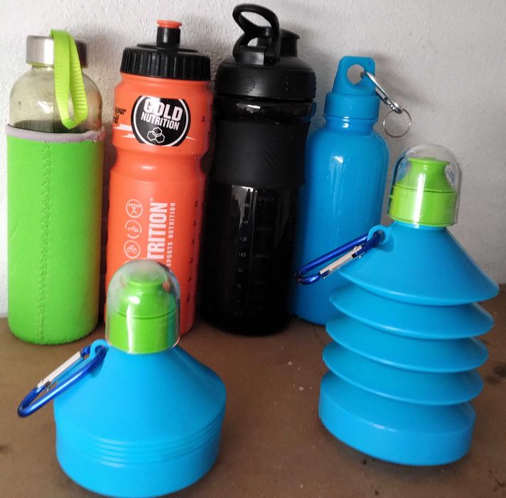 Conjunto 6 Garrafas Água Ginásio Cantil Desporto