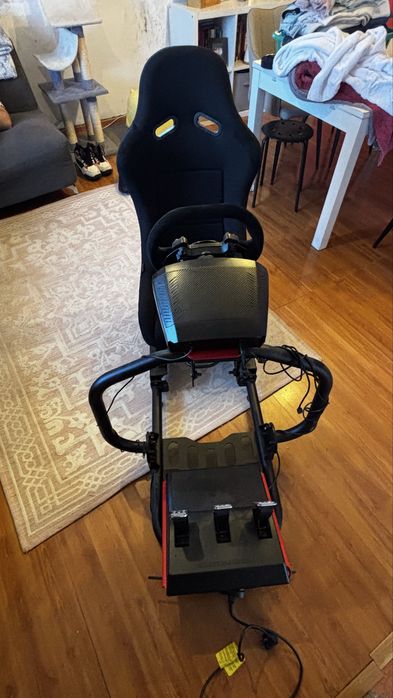 Cockpit Sim Racing Completo – Thrustmaster + Sparco – Excelente Estado