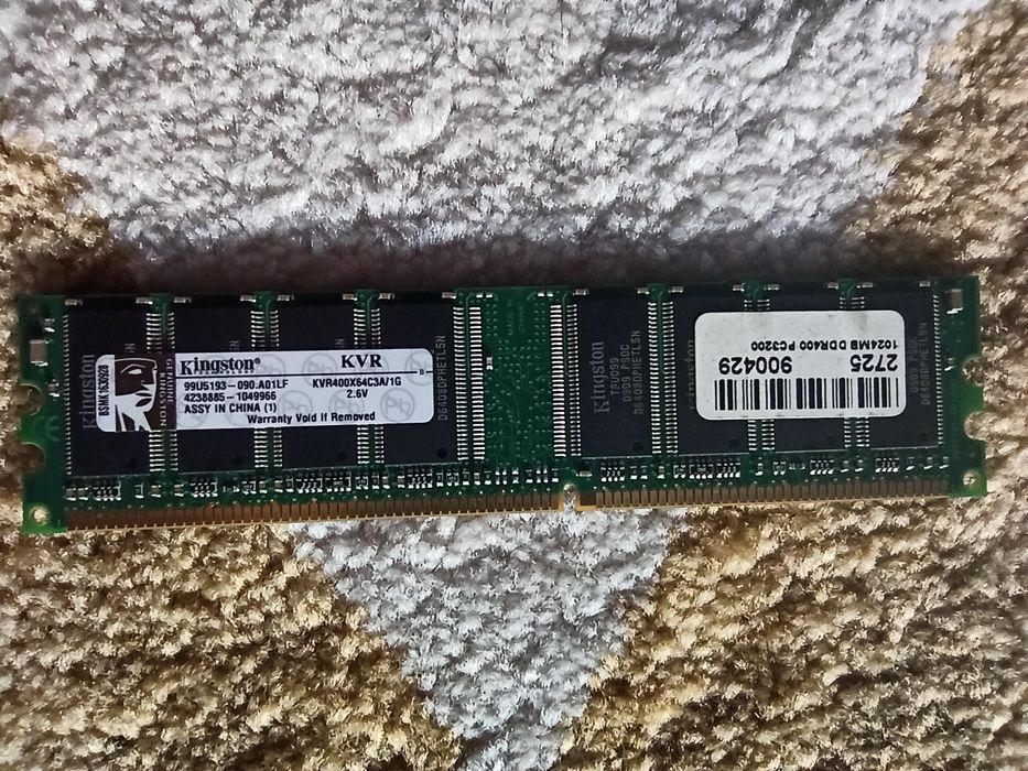2 szt 1GB (1X 1GB) KINGSTON KVR400X64C3A/1G 400 MHZ DDR