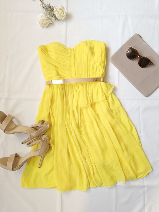 Sukienka rozkloszowana na wesele imprezę r. S 36