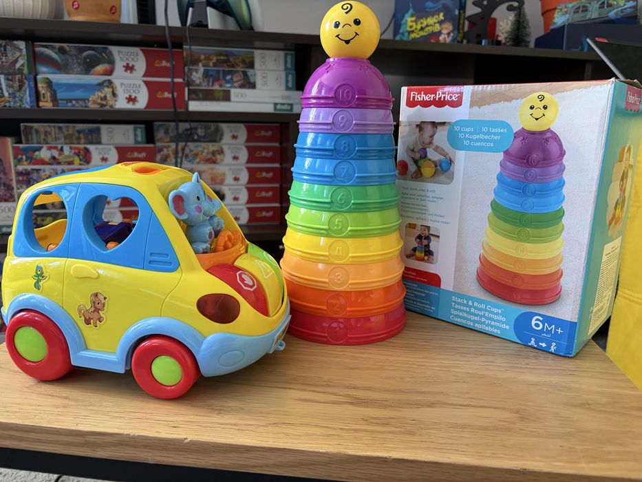 Пірамідка Fisher-Price "Великий та ще більше"; Автошка