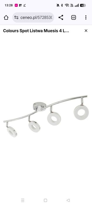Lampa  GoodHome Muesis 4 x LED chrom
