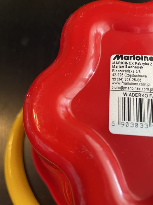 Wiaderko do piasku czerwone, wysokosc 15 cm