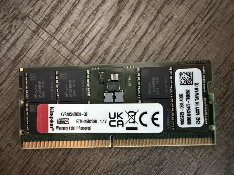 2x Kingston 32Gb RAM, DDR5, 4800 Mhz