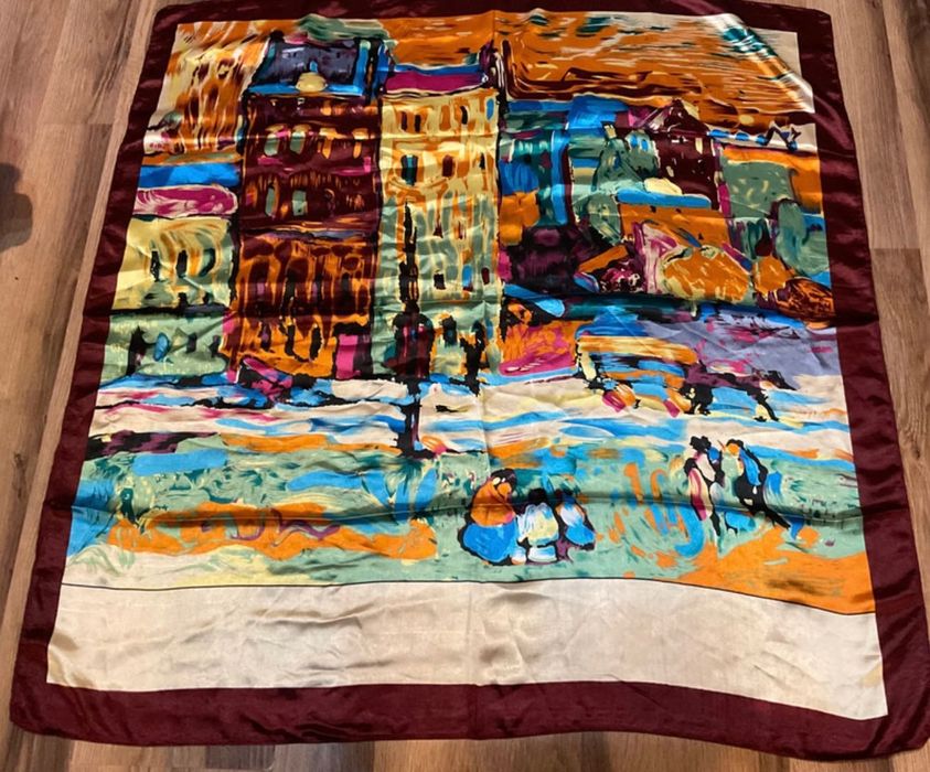 Duża kwadratowa Chustka jedwabna