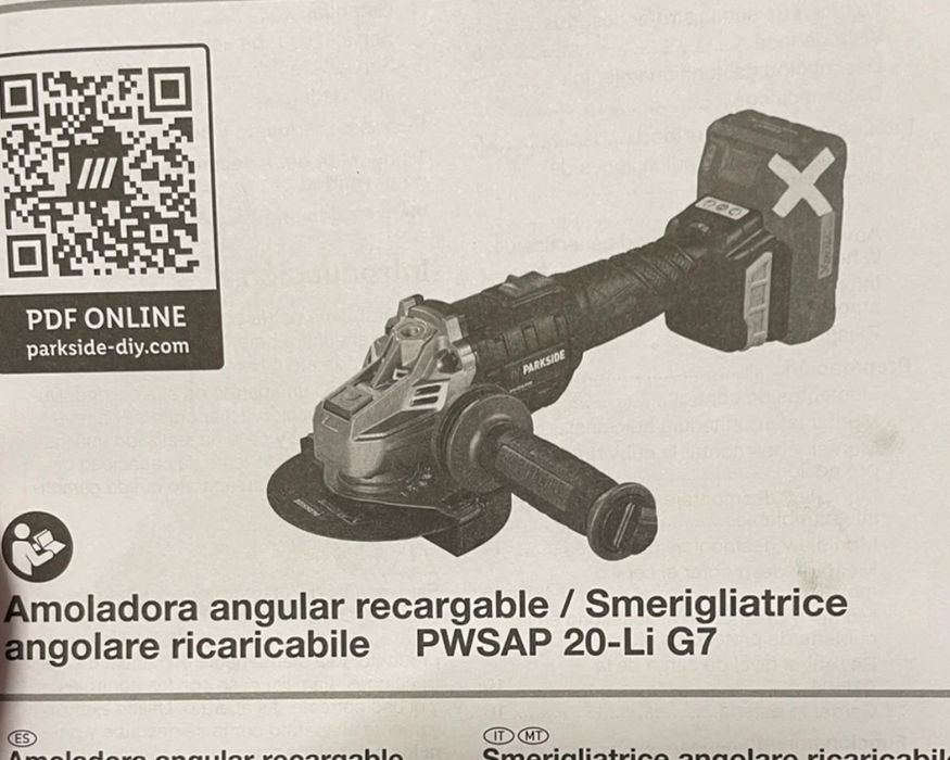Rebarbadeira Angular Parkside 20V