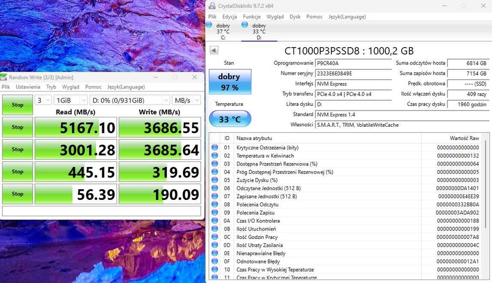 Dysk ssd nvme gen4x4 4.0 Crucial P3 Plus 1TB