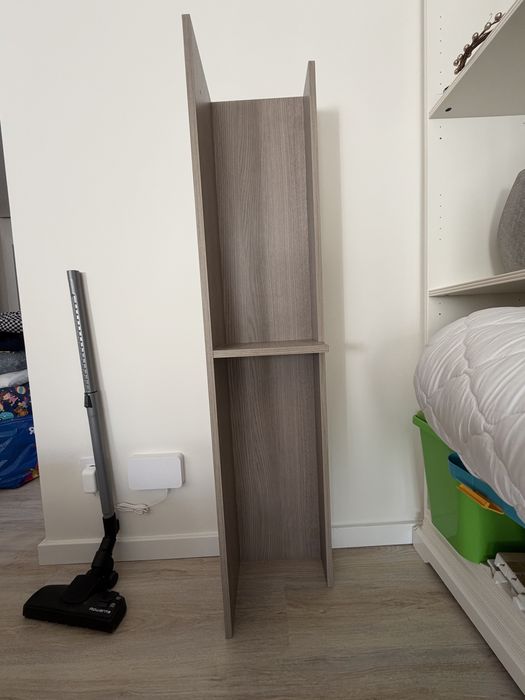 Conjunto de moveis para sala branco e taupe
