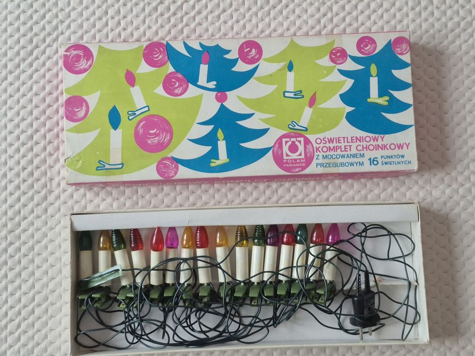 Lampki choinkowe PRL 1980r
