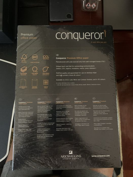 Papel Premium Conqueror Vergé A4 | 100g/m2 | Selado