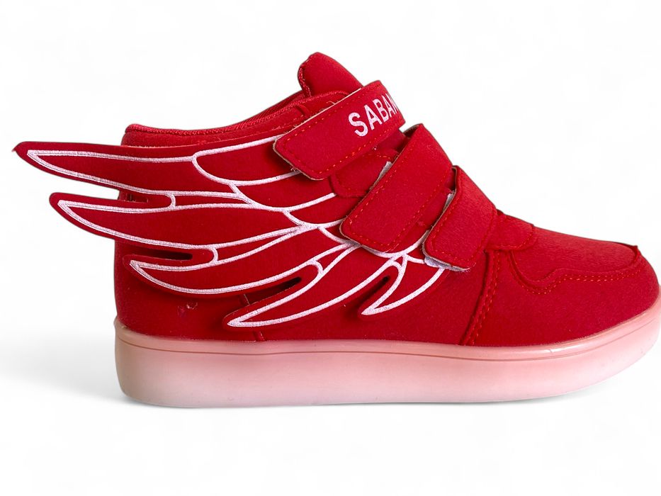 Sportowe buty dziecięce szkolne na rzepy led świecące 6597 rozm. 35