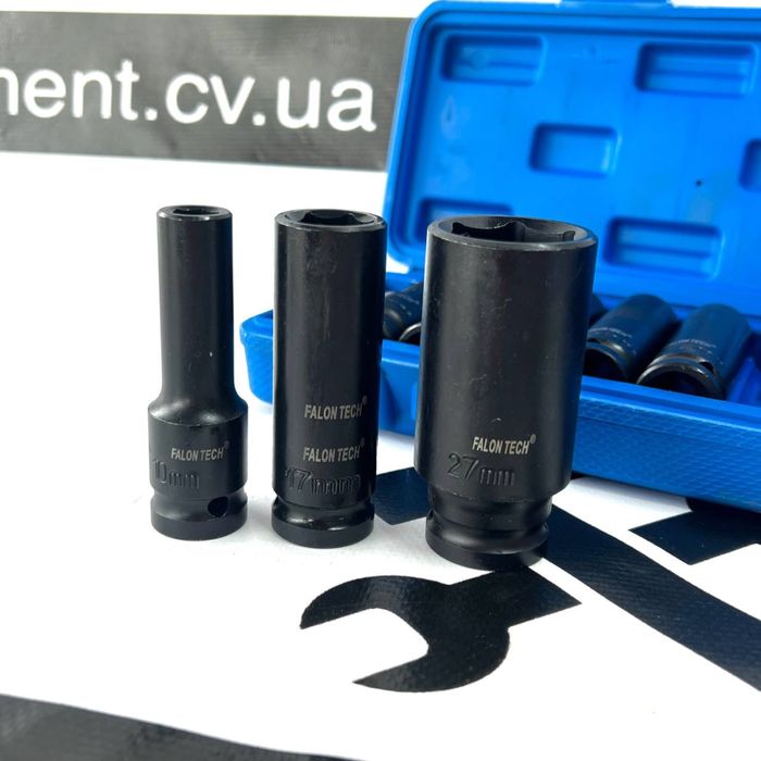 Набір високих ударних головок 1/2 10-32мм 15од. В кейсі Falontech