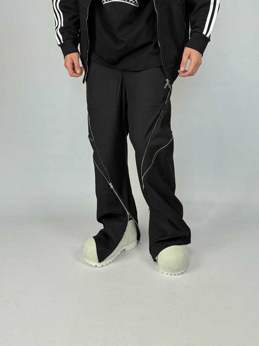 Rick Owens banana cut drkshdw клеш штаны черные кльош штани чорні M L