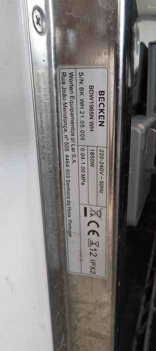 Máquina de lavar loiça Becken BDW1965N-WH