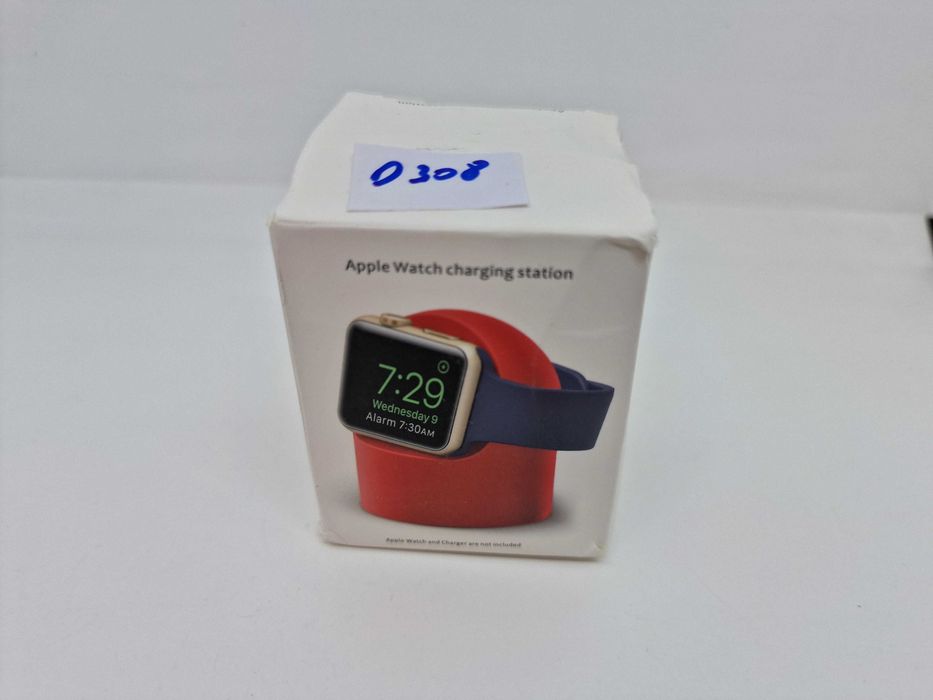 Stojak Silikonowy Podstawka Stacja do Ładowania Apple Watch Czerwona