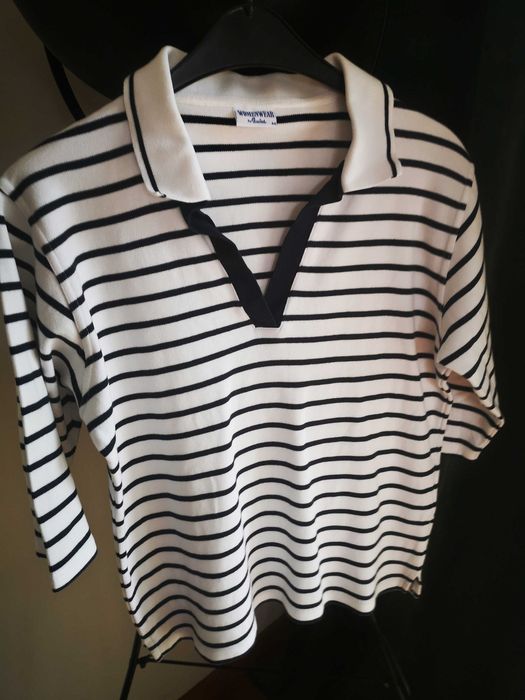 Wind-sportswear.de pulower w paski granatowo biały r. M