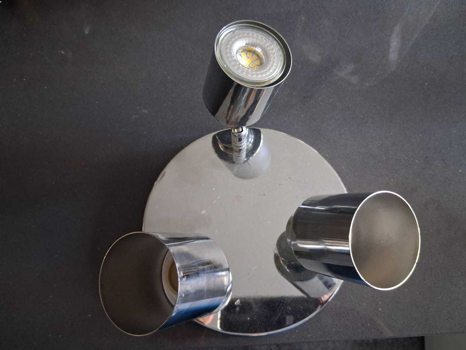 Candeeiro metálico INSPIRE 3 focos LED