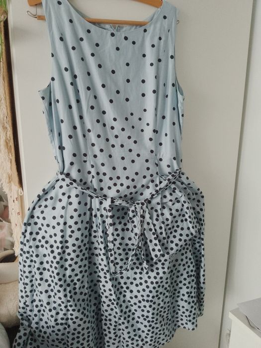 Sukienka retro 42 cotton w grochy