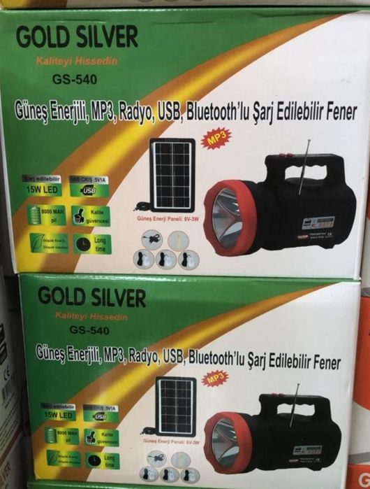 Станция-Фонарь супер мощная 8mAh+павербанк+радио+3 лампочки