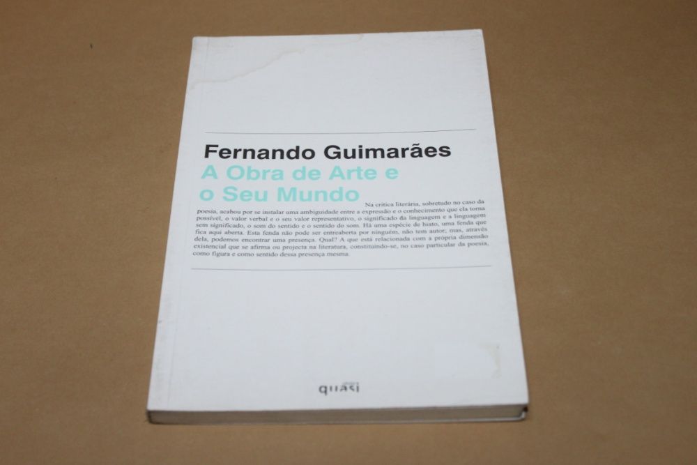 A Obra de Arte e o seu Mundo// Fernando Guimarães