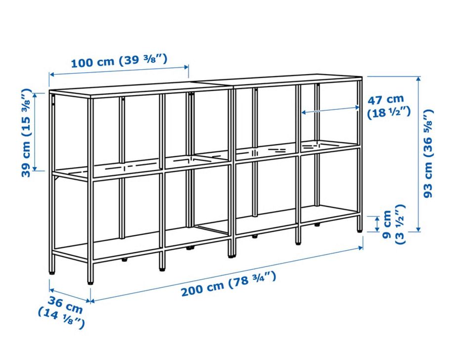 Estantes Ikea VITTSJÖ 200x36x93 cm