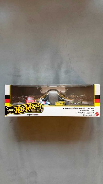 Hot Wheels Premium Diorama Porsche Collector Display Zestaw 4 szt.