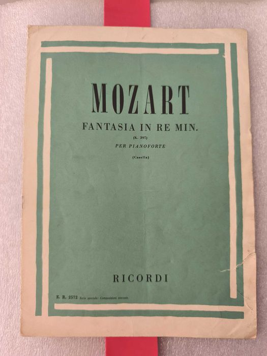 MOZART – Fantasia em Ré menor K.397 – Ricordi ER 2572 – Alfredo Casella -Partitura
