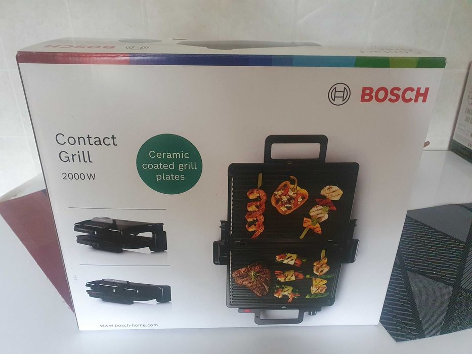 Grelhador de Placas Bosch TCG3323 de 2000 W - Preto (Novo)