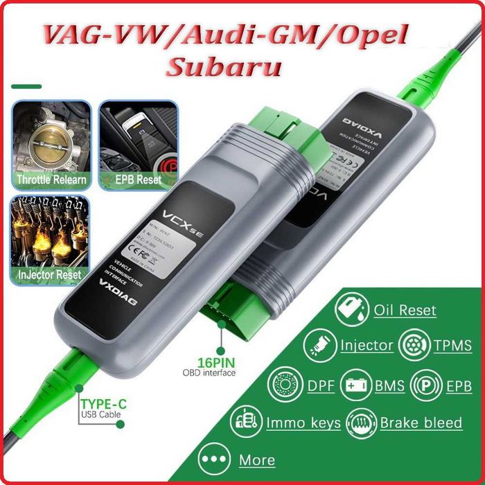 VXDIAG WIFI/USB 3 в 1 для SUBARU + GM/Chevrolet/Opel + VAG/Audi/Skoda/Seat - MERS/BMW и VAG или Renault OBD Все марки Авто