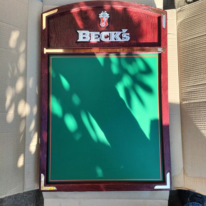 Tablica kredowa vintage, retro marki Beck’s m, nowa NOS